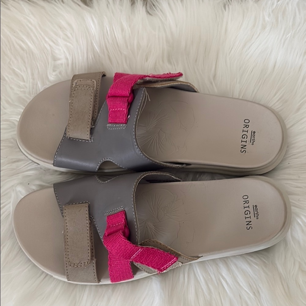 Earth origins Vara Women's Sandals - Gray and Pink. 9